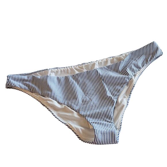 J Crew Hipster Bikini Bottom Seersucker Stripes Women's XXL Swim Pool Beach - Picture 1 of 6